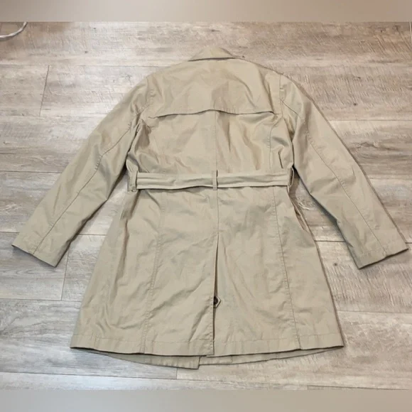 Madewell Women’s Double Breasted Cotton Front Button Trench Jacket Size Small - Picture 6 of 6